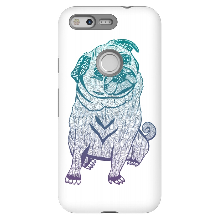Pixel StrongFit Duotone pug by Pom Graphic Design