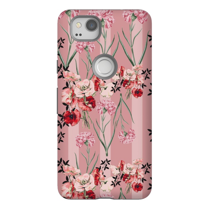 Pixel 2 StrongFit Floral Love X (Red) by Zala Farah