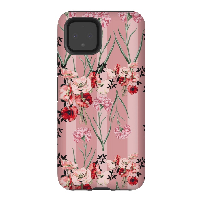 Pixel 4 StrongFit Floral Love X (Red) by Zala Farah