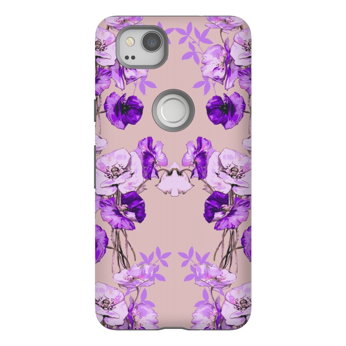 Pixel 2 StrongFit Dramatic Florals (Purple) by Zala Farah