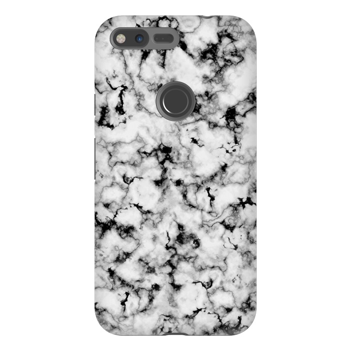 Pixel XL StrongFit Black and White Marble by CatJello