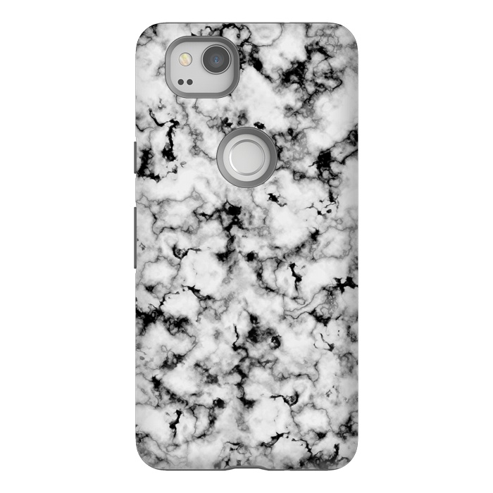 Pixel 2 StrongFit Black and White Marble by CatJello