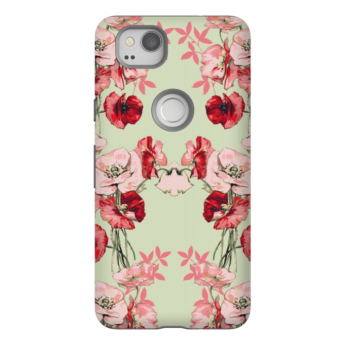 Pixel 2 StrongFit Dramatic Florals (Red) by Zala Farah