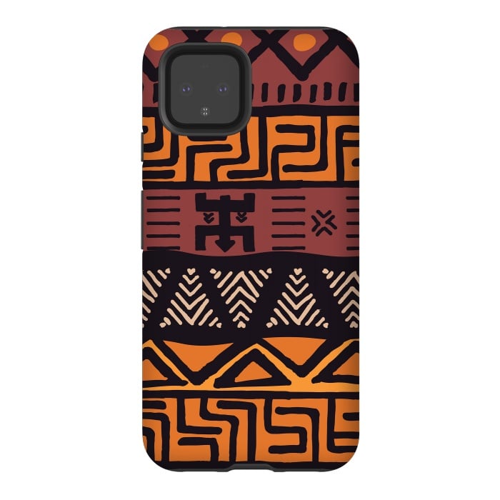 Pixel 4 StrongFit Tribal ethnic geometric pattern 021 by Jelena Obradovic