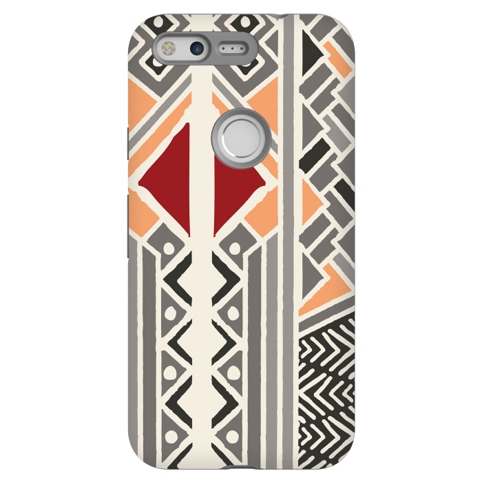 Pixel StrongFit Tribal ethnic geometric pattern 034 by Jelena Obradovic