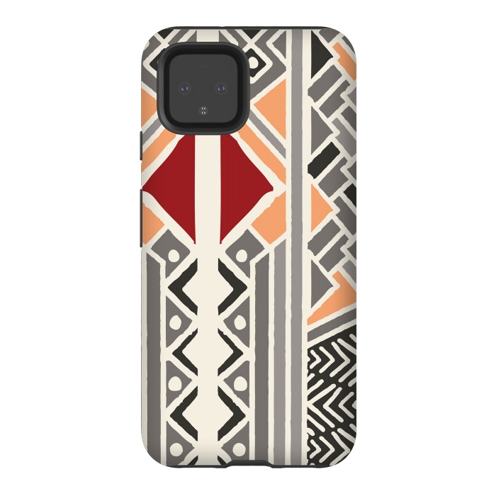 Pixel 4 StrongFit Tribal ethnic geometric pattern 034 by Jelena Obradovic