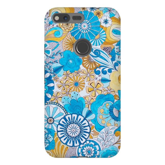 Pixel XL StrongFit Seventies Psychedelic Blooms by Paula Ohreen