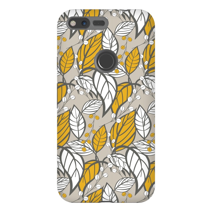 Pixel XL StrongFit Seamless floral pattern with hand drawn leaves by Jelena Obradovic