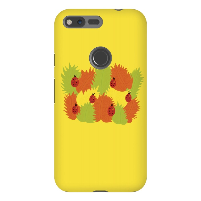 Pixel XL StrongFit Autumn Leaves And Ladybugs by Boriana Giormova