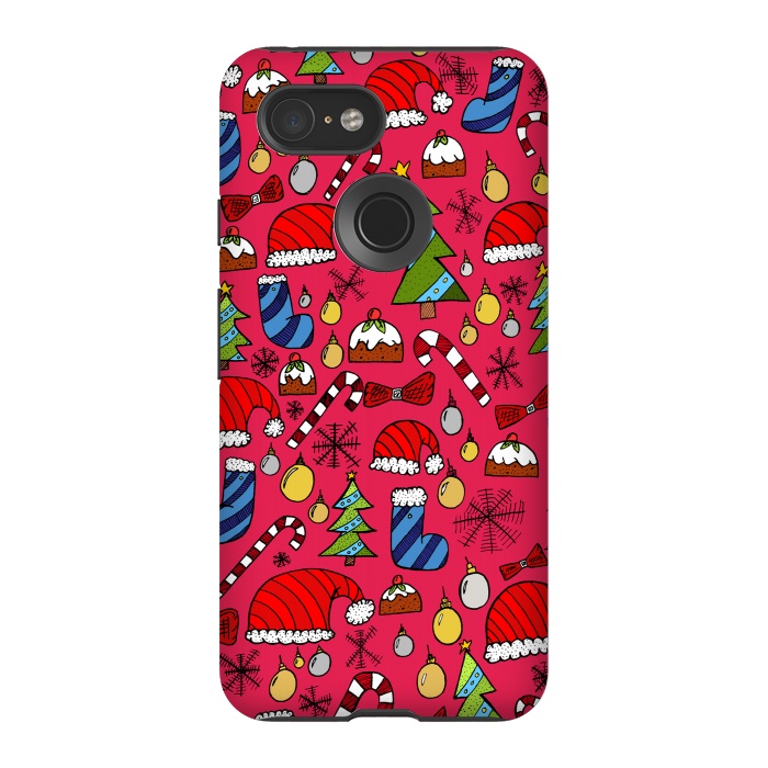 Pixel 3 StrongFit The Christmas Pattern by Steve Wade (Swade)