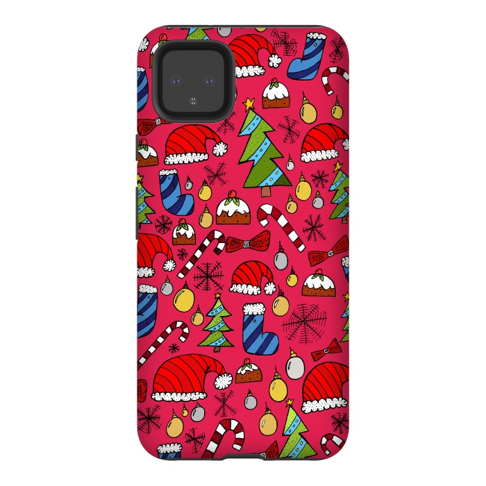 Pixel 4XL StrongFit The Christmas Pattern by Steve Wade (Swade)