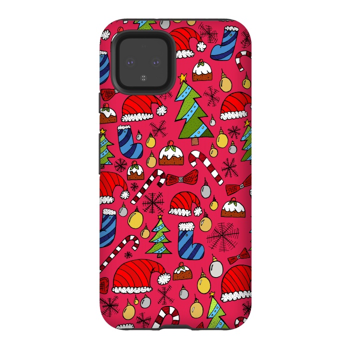 Pixel 4 StrongFit The Christmas Pattern by Steve Wade (Swade)