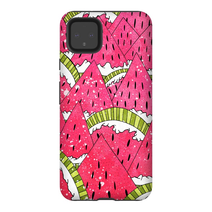 Pixel 4XL StrongFit Watermelon Mountains by Steve Wade (Swade)
