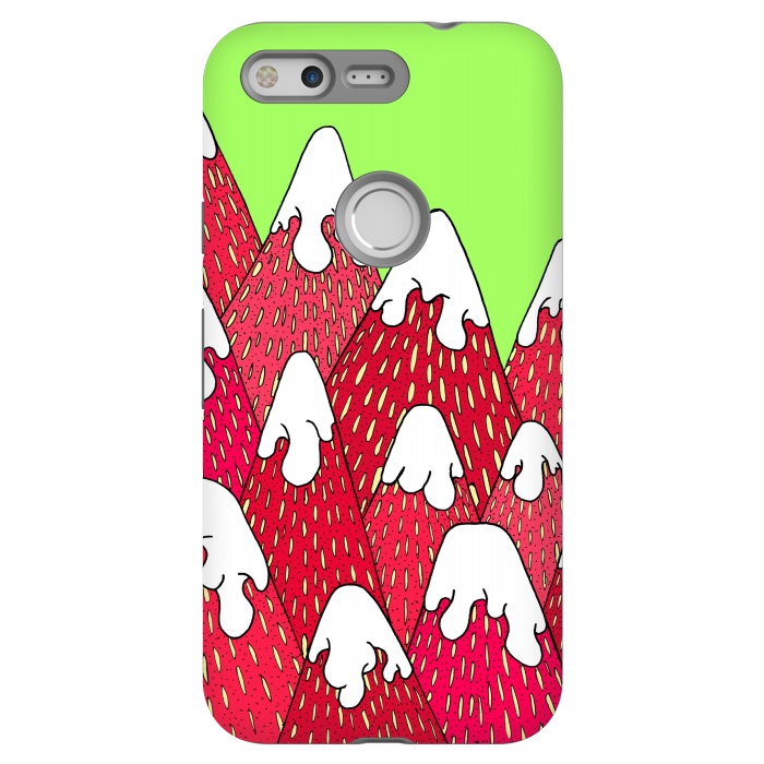 Pixel StrongFit Strawberry Mountains by Steve Wade (Swade)