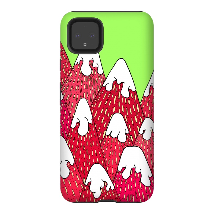 Pixel 4XL StrongFit Strawberry Mountains by Steve Wade (Swade)