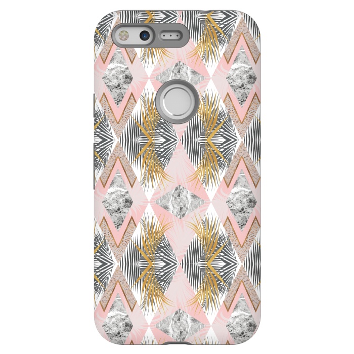 Pixel StrongFit Marbled tropical geometric pattern II by Mmartabc