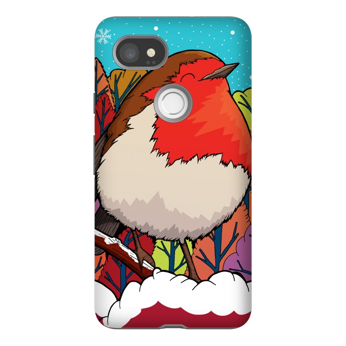 Pixel 2XL StrongFit The Big Red Robin by Steve Wade (Swade)