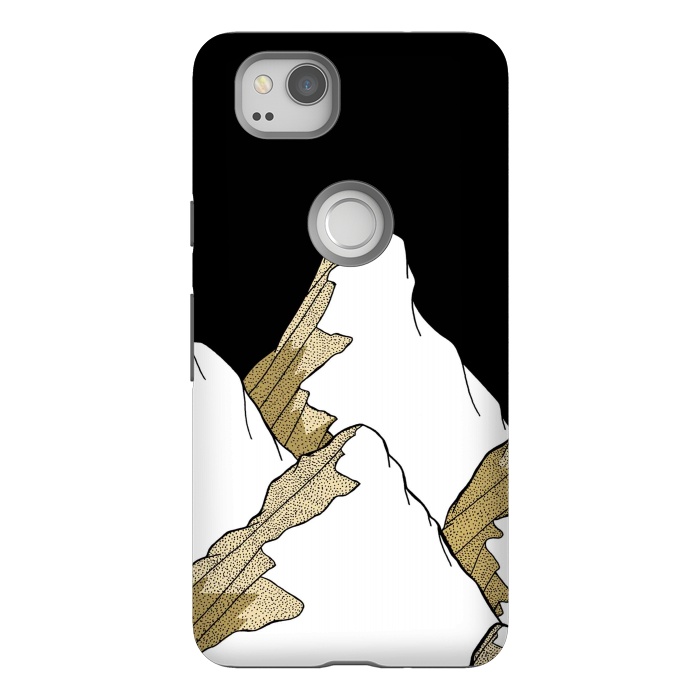 Pixel 2 StrongFit Gold Tone Mountains by Steve Wade (Swade)