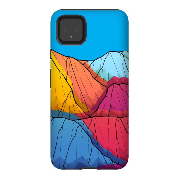 Pixel 4XL StrongFit Colour outside the mountains by Steve Wade (Swade)