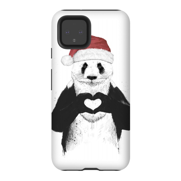 Pixel 4 StrongFit Santa panda by Balazs Solti