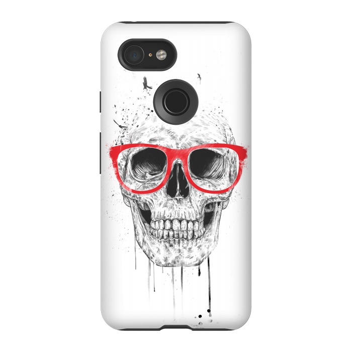 Pixel 3 StrongFit Skull with red glasses by Balazs Solti