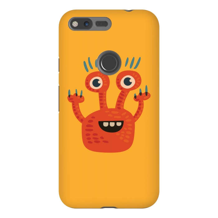 Pixel XL StrongFit Funny Big Eyed Smiling Cute Monster by Boriana Giormova
