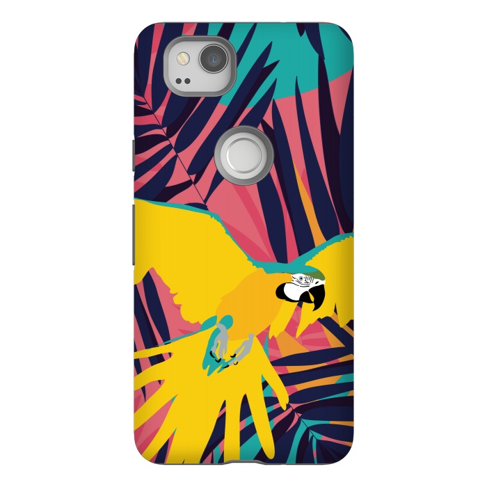 Pixel 2 StrongFit Tropical Macaw by Zoe Charlotte