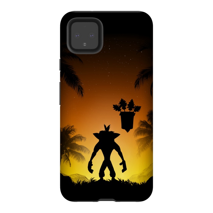 Pixel 4XL StrongFit Protector of the island by Denis Orio Ibañez