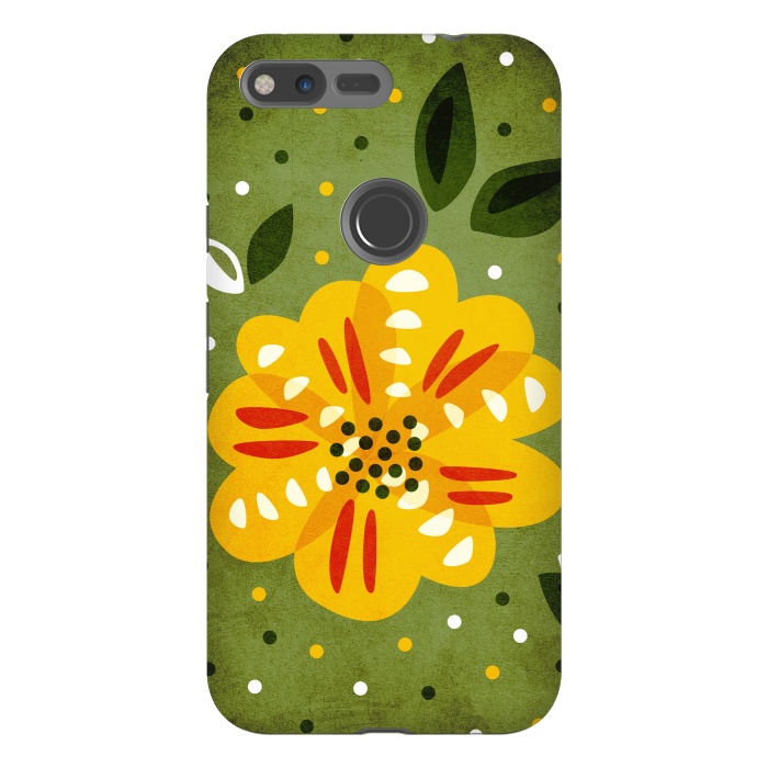 Pixel XL StrongFit Abstract Yellow Spring Flower by Boriana Giormova