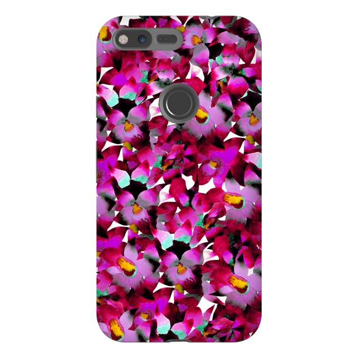 Pixel XL StrongFit Pink Floral by Amaya Brydon