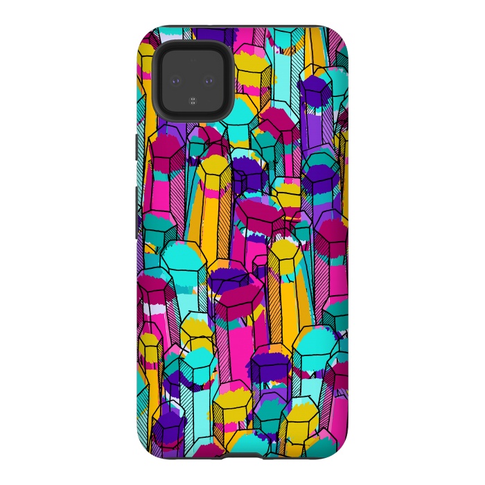 Pixel 4XL StrongFit Rock of colours 3 by Steve Wade (Swade)