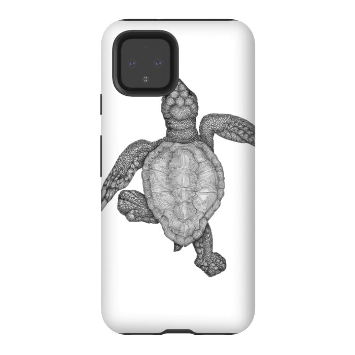 Pixel 4 StrongFit Baby Sea Turtle by ECMazur 