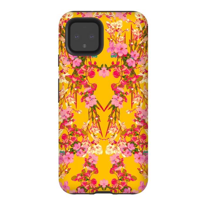Pixel 4 StrongFit Floral Decor by Zala Farah