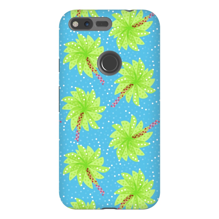 Pixel XL StrongFit Abstract Flower-like Palm Trees Pattern by Boriana Giormova