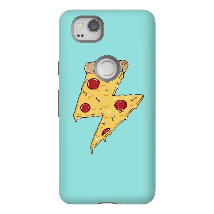 Pixel 2 StrongFit Pizza power green by Coffee Man