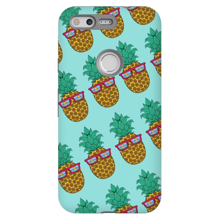 Pixel StrongFit Floral Pineapple pattern by Coffee Man