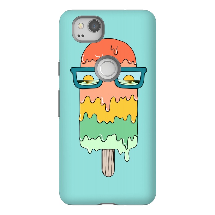 Pixel 2 StrongFit Hot Ice Cream Green by Coffee Man