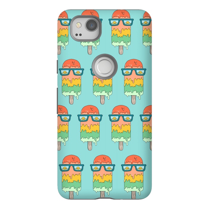 Pixel 2 StrongFit Hot Ice Cream pattern green by Coffee Man