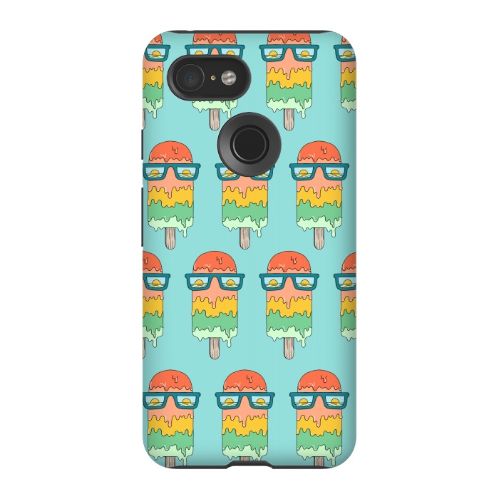Pixel 3 StrongFit Hot Ice Cream pattern green by Coffee Man
