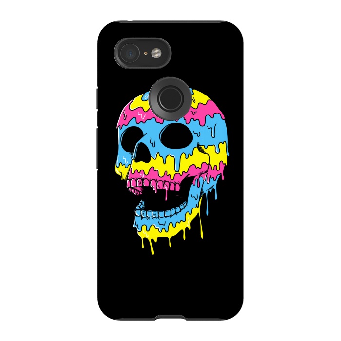Pixel 3 StrongFit Melted Skull by Coffee Man