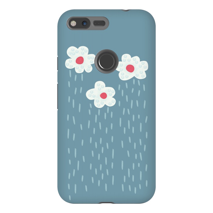 Pixel XL StrongFit Beautiful Decorative Flowery Rain Clouds by Boriana Giormova