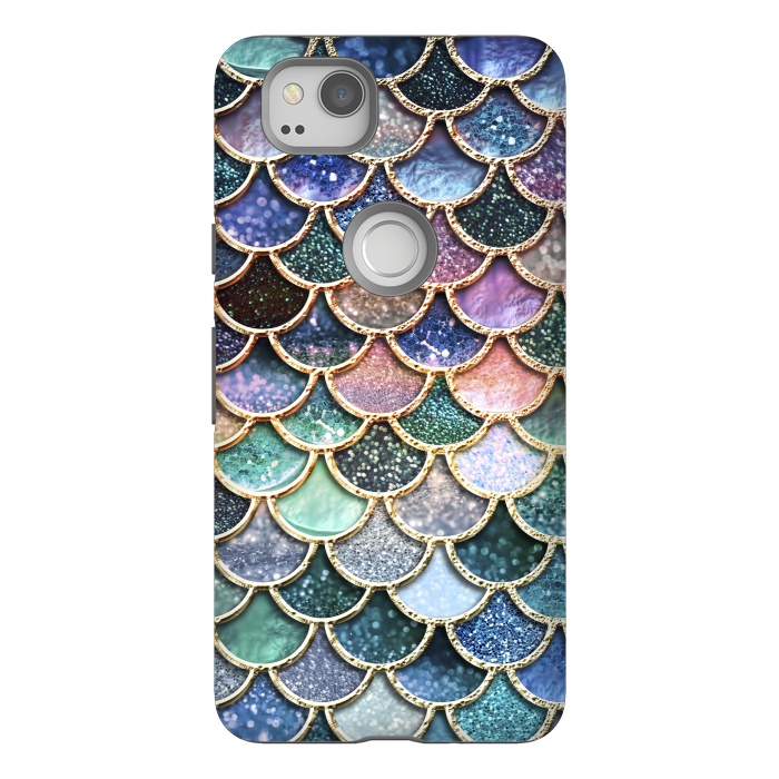 Pixel 2 StrongFit Multicolor Metal Mermaid Scales by  Utart