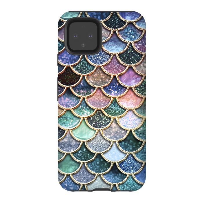 Pixel 4 StrongFit Multicolor Metal Mermaid Scales by  Utart