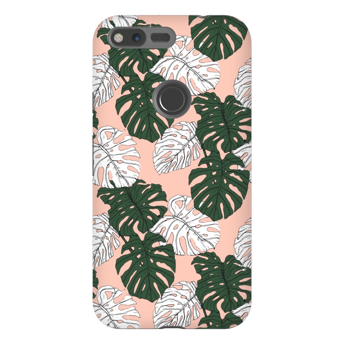 Pixel XL StrongFit Hand drawing monstera pastel color by Mmartabc
