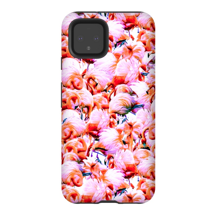 Pixel 4 StrongFit Dream of pink flamingos by Mmartabc
