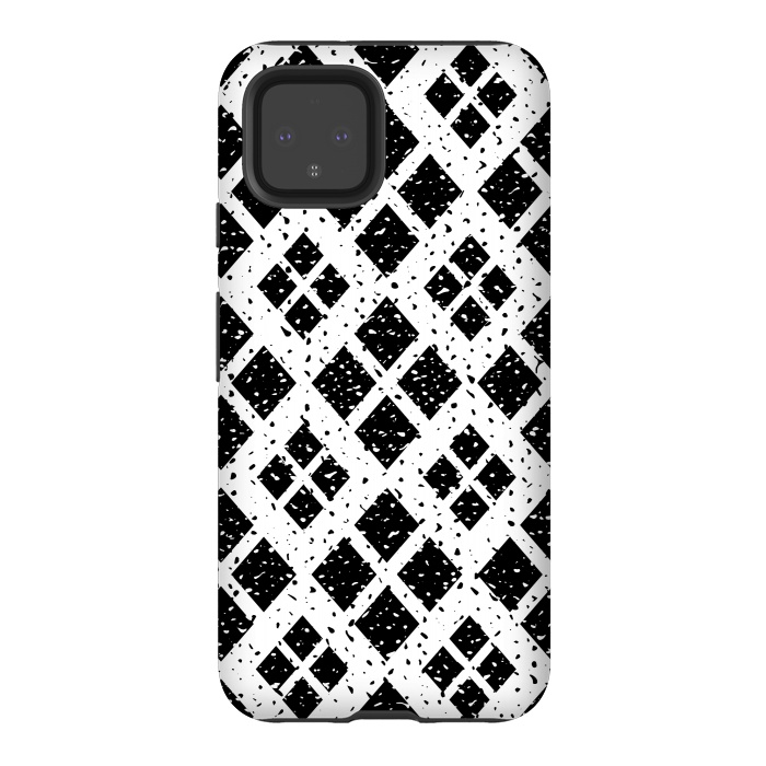 Pixel 4 StrongFit Black and White Grunge by Dhruv Narelia