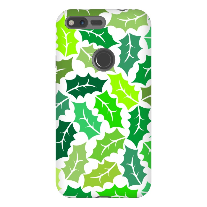 Pixel XL StrongFit Green Leaves Pattern by Dhruv Narelia