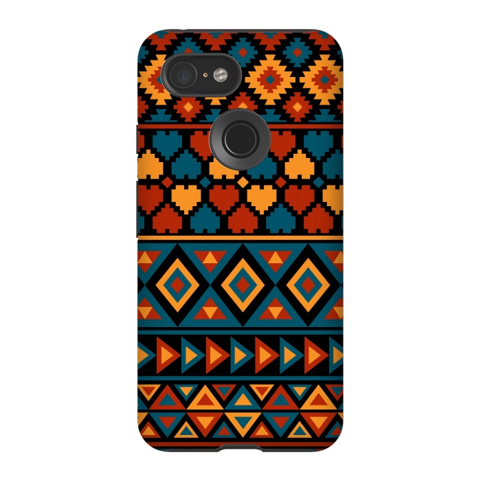 Pixel 3 StrongFit aztec traditional pattern by Dhruv Narelia