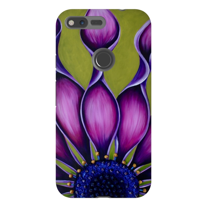 Pixel XL StrongFit Purple African Daisy by Denise Cassidy Wood