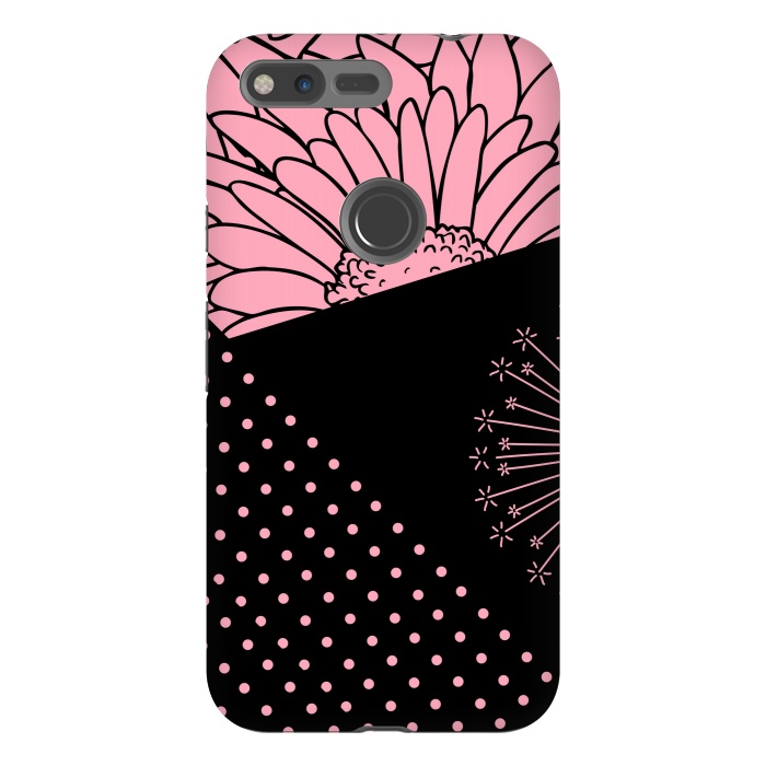Pixel XL StrongFit pink floral pattern by MALLIKA